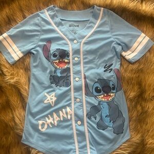 Kids Blue LILO & Stitch Baseball Shirt